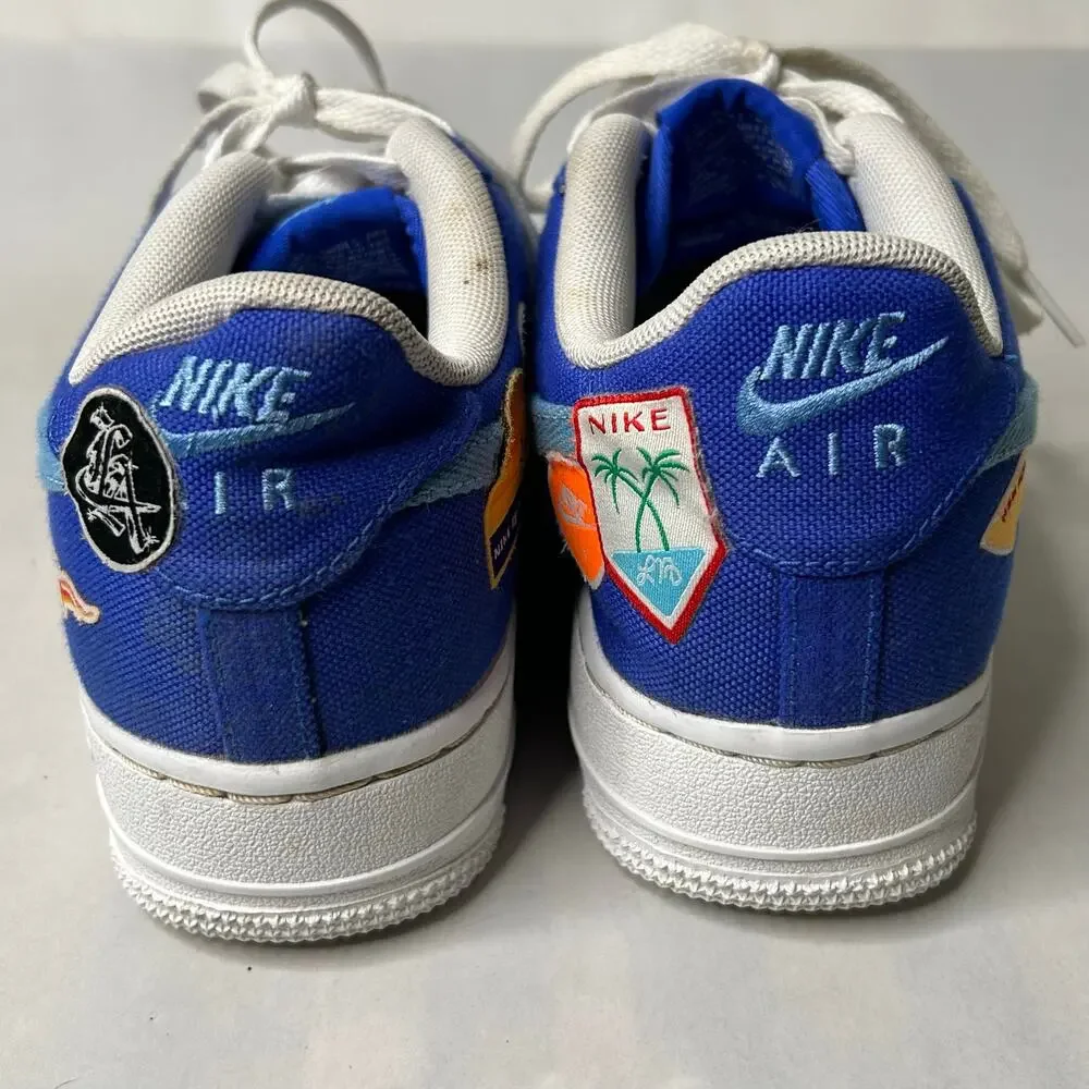 Nike Air Force 1 '07 Los Angeles Patched Up Racer Blue Size 6.5Y DX2308-400
